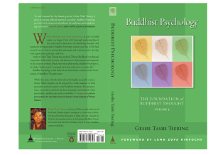 Buddhist Psychology: The Foundation of Buddhist Thought
