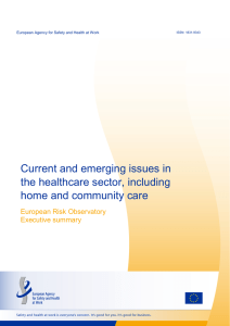 Current and emerging issues in the healthcare sector, including