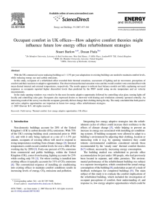 Occupant comfort in UK offices—How adaptive comfort theories