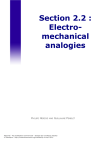 Section 2.2 : Electro-mechanical analogies