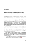 Chapter 6 Emergent gauge symmetry and duality