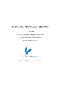 dirac and majorana fermions