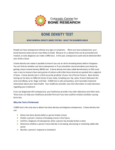Web - BONE MINERAL DENSITY Testing and what the results mean
