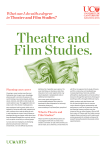 What can I do with a degree in Theatre and Film Studies? ARTS