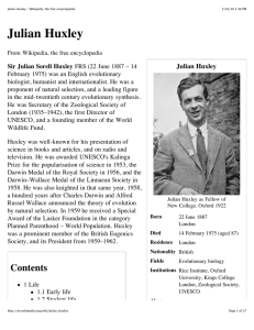 Julian Huxley - Wikipedia, the free encyclopedia