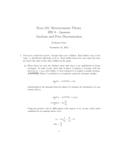 Econ 210, Microeconomic Theory HW 8