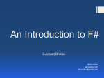 An Introduction to F# – Sushant Bhatia
