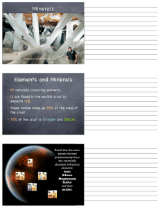 Minerals Elements and Minerals