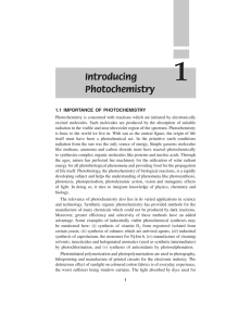 Introducing Photochemistry