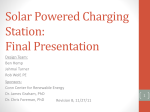 Solar Powered Charging Station: Progress Report