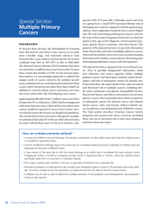 Special Section: Multiple Primary Cancers, Cancer Facts and