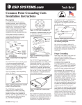 Common Point Grounding Units Installation Instructions