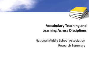 nmsa vocab - Chester School District