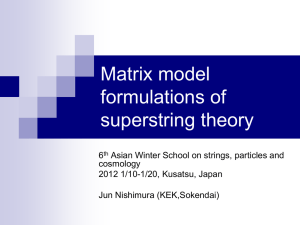 Matrix model formulations of superstring theory