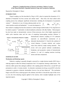Reductive Coupling Reactions of Nitrones and Imines