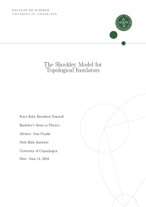 The Shockley Model for Topological Insulators