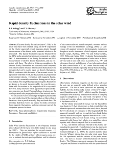 Rapid density fluctuations in the solar wind