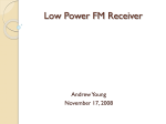 Low Power FM Radio Receiver