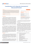 Considerations in Pre-Operative Assessment of Rheumatoid Patients