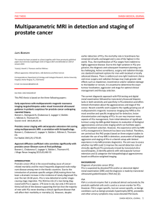 Multiparametric MRI in detection and staging of prostate cancer
