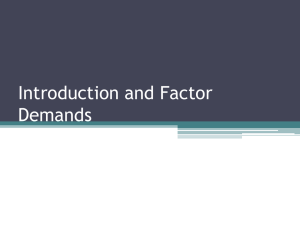 Introduction and Factor Demands - Abernathy-ApEconomics
