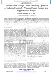 Transient over Voltage Due to Switching Operation of Industrial