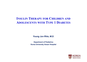 insulin therapy for children and adolescents with type 1 diabetes