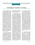 Challenges in Geriatric Oncology