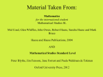 Material Taken From: Mathematics for the international