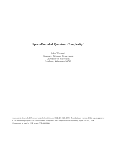 Space-Bounded Quantum Complexity∗