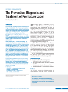 The Prevention, Diagnosis and Treatment of Premature Labor