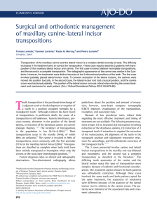 Surgical and orthodontic management of maxillary canine