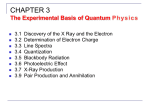 CHAPTER 3: The Experimental Basis of Quantum Theory