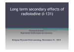 Long term secondary effects of radioiodine (I-131)