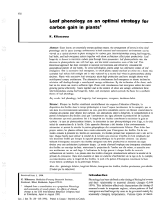 Leaf phenology as an optimal strategy for carbon gain in plants1