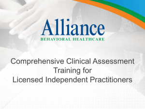 Comprehensive Clinical Assessment Training for Licensed