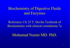 Biochemistry of Gastrointestinal Fluid and Enzymes