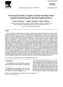 Petrological models of magma evolution and deep crustal structure