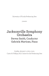 Jacksonville Symphony Orchestra - University of Florida Performing