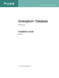 Greenplum Database 4.3 Installation Guide