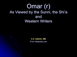 Omar: Sunni, Shi`a, Western Views