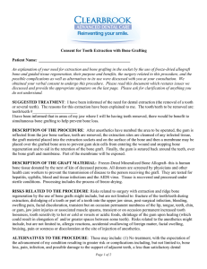 Consent for Extraction with Bone Grafting