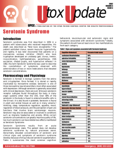 Serotonin Syndrome - Utah Poison Control Center