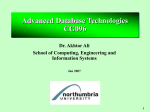 Advanced DB Tech