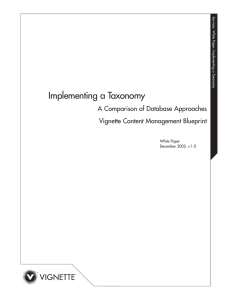 Implementing a Taxonomy