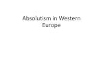 Notes: Western Absolutism