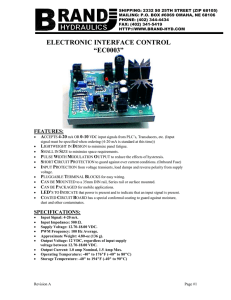 electronic interface control