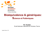 Bioequivalence - Physiologie et Thérapeutique Ecole Véto Toulouse