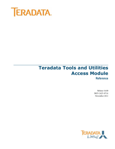 Teradata Tools and Utilities Access Module Reference