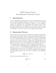 Time-dependent perturbation